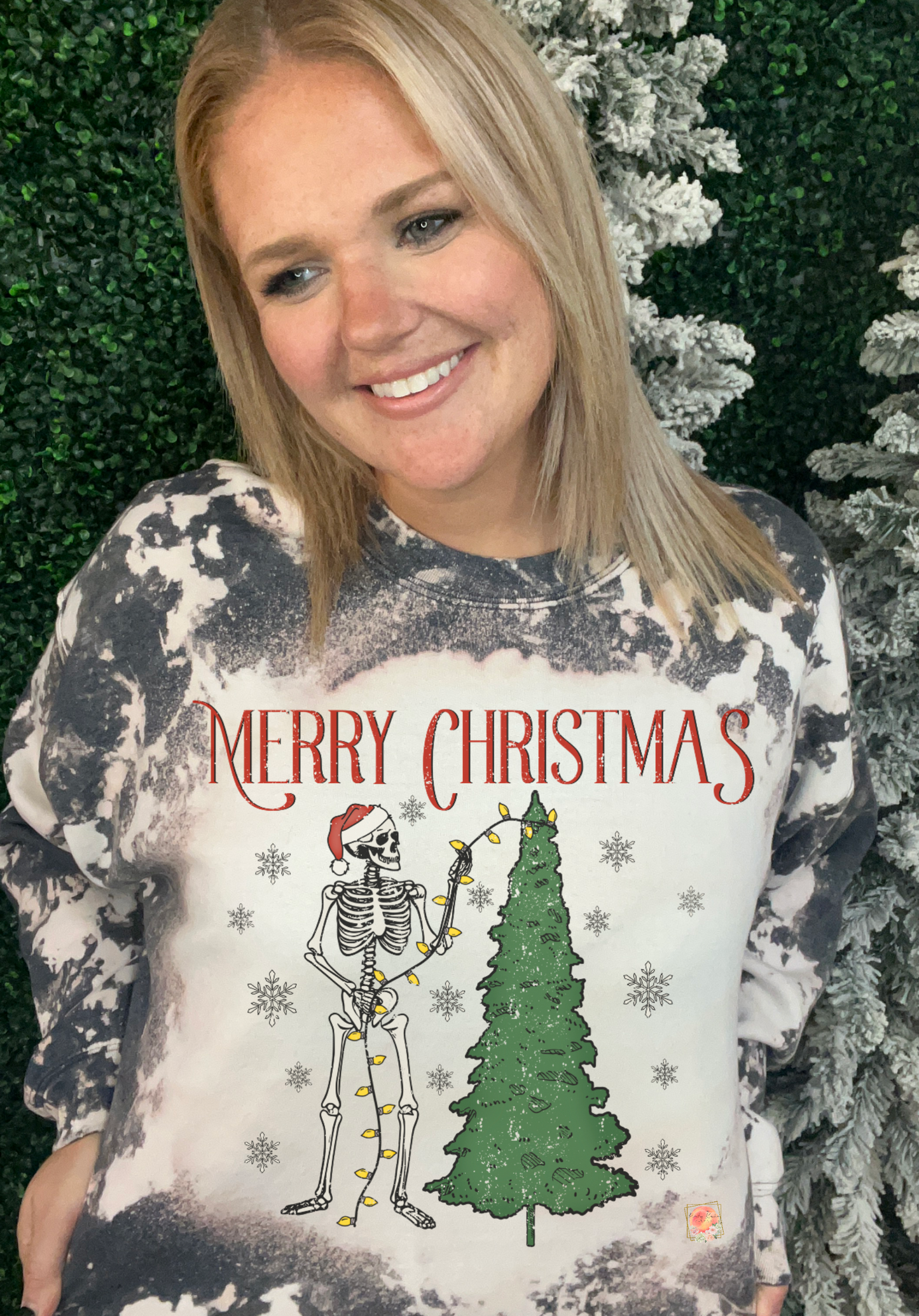 Decorating Skeleton Merry Christmas