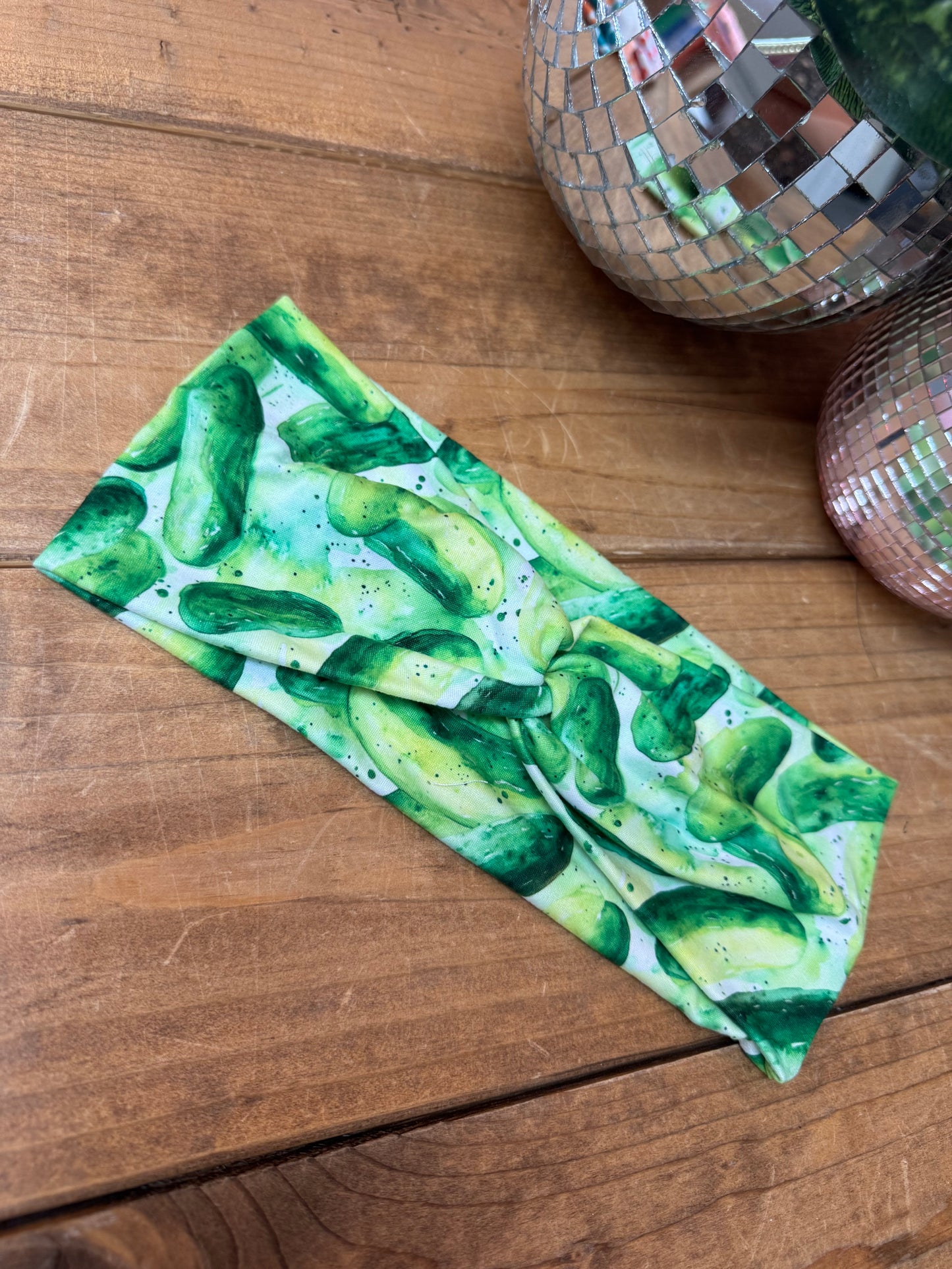 Watercolor Pickle headband