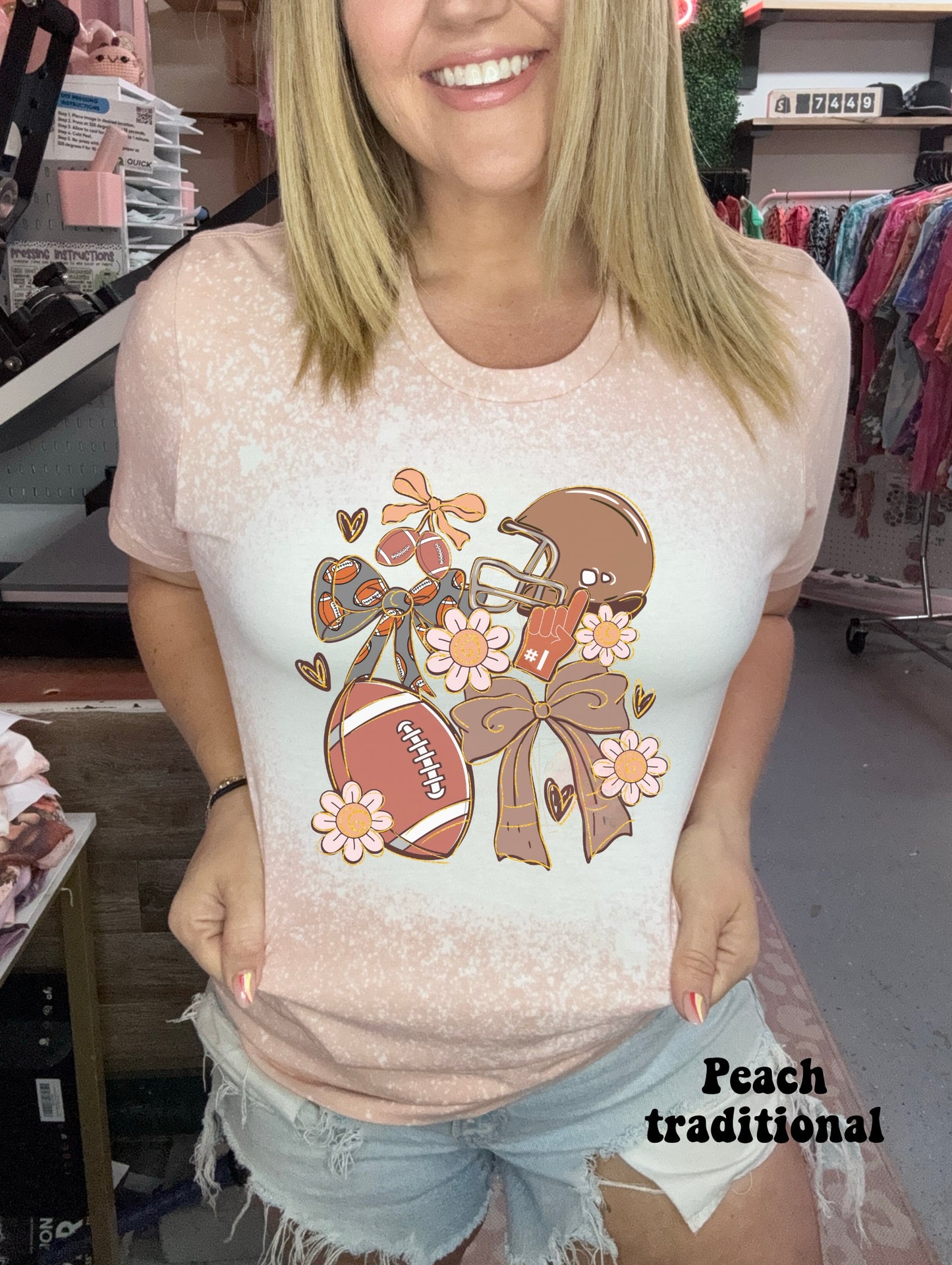 Neutral football bow collage