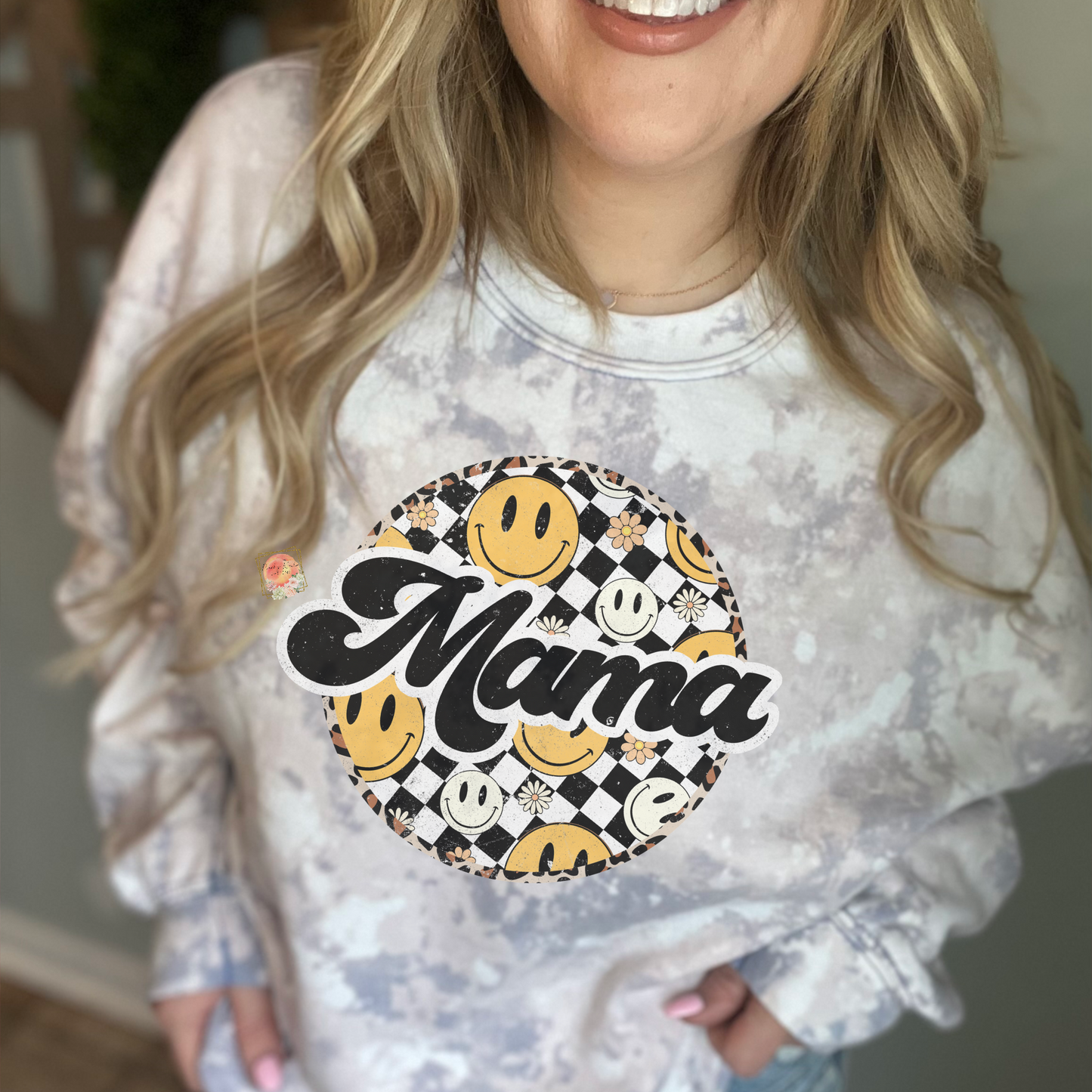 Checker and smiles mama circle