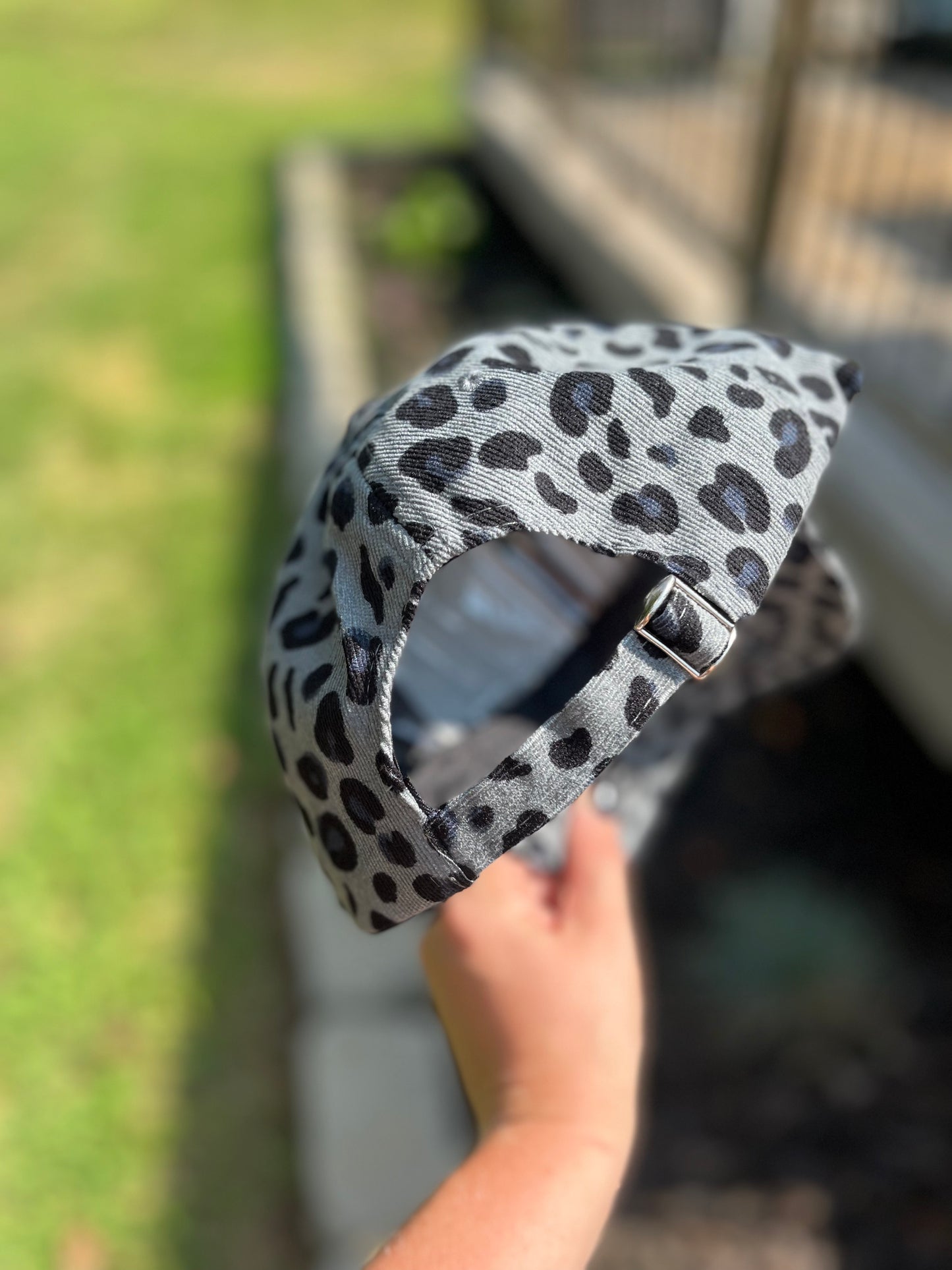 Gray leopard wifey hat
