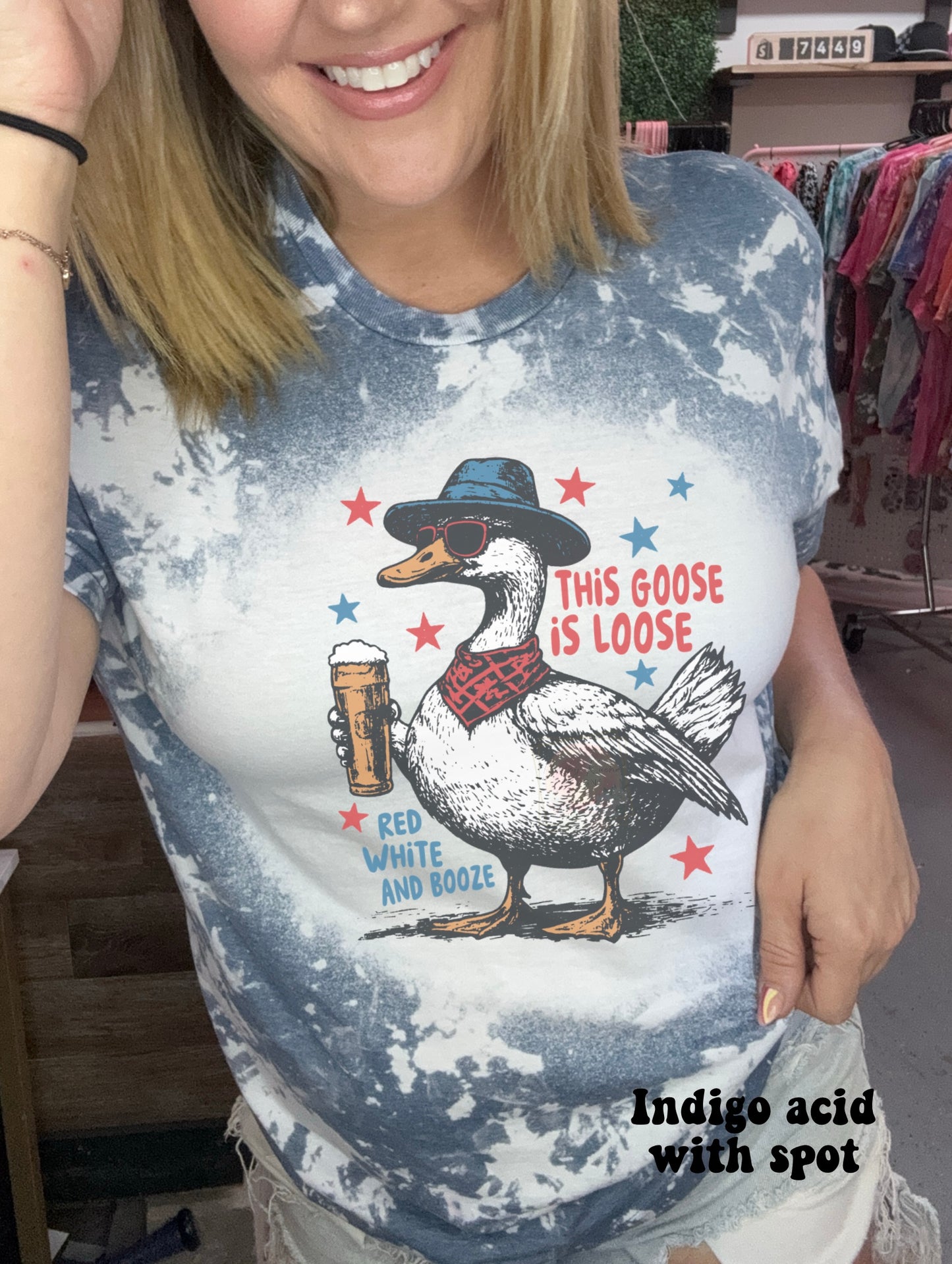 This goose is loose, red white and booze