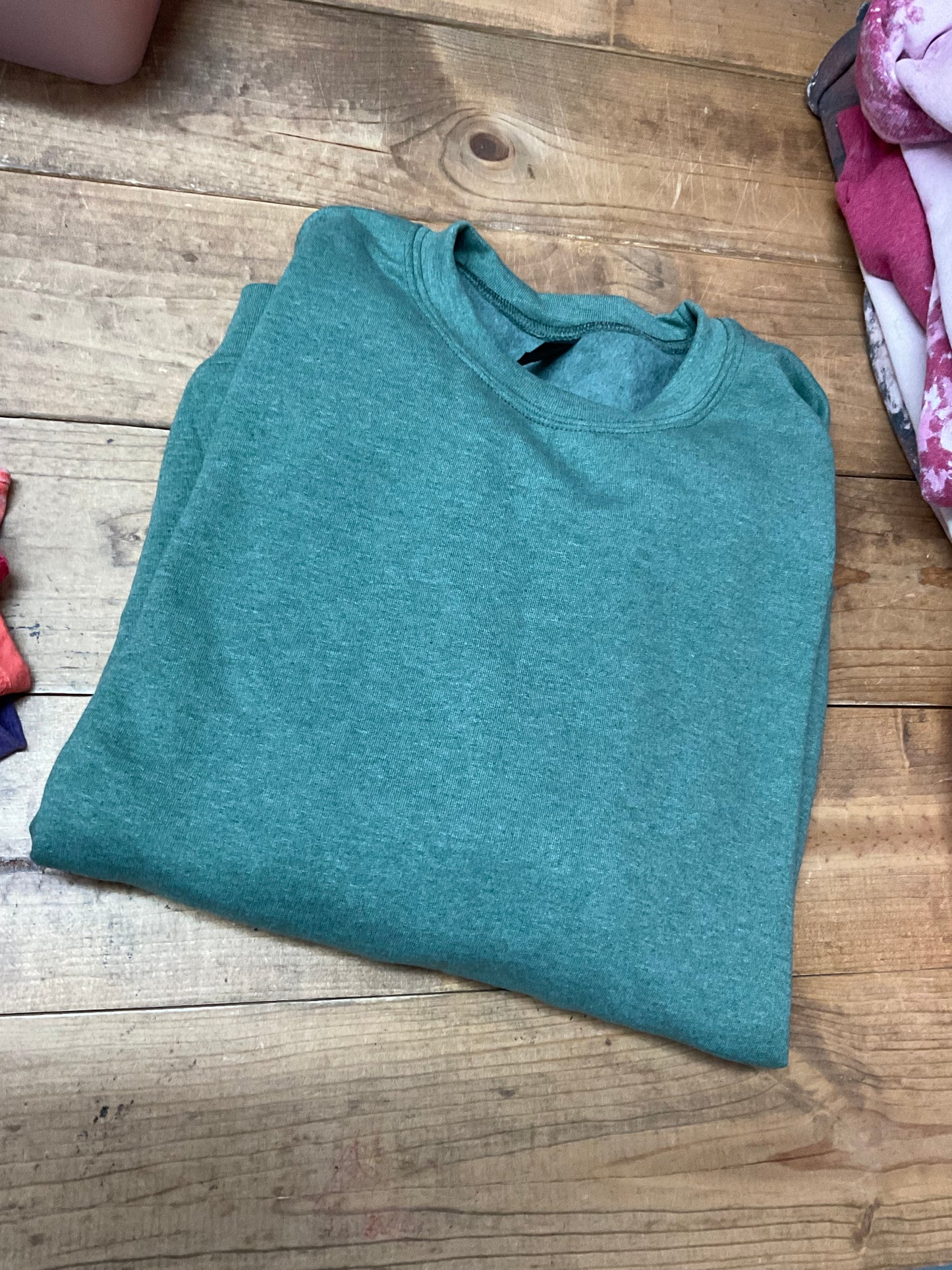 $22 size LARGE MILITARY GREEN CRENECK SALE