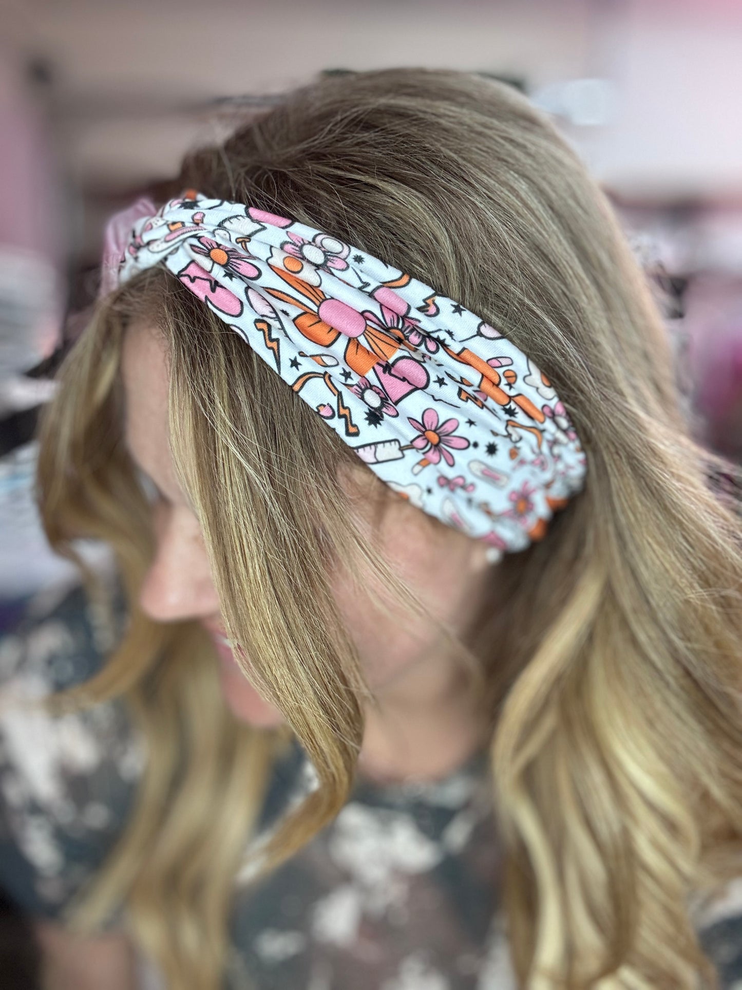 Floral nurse headband