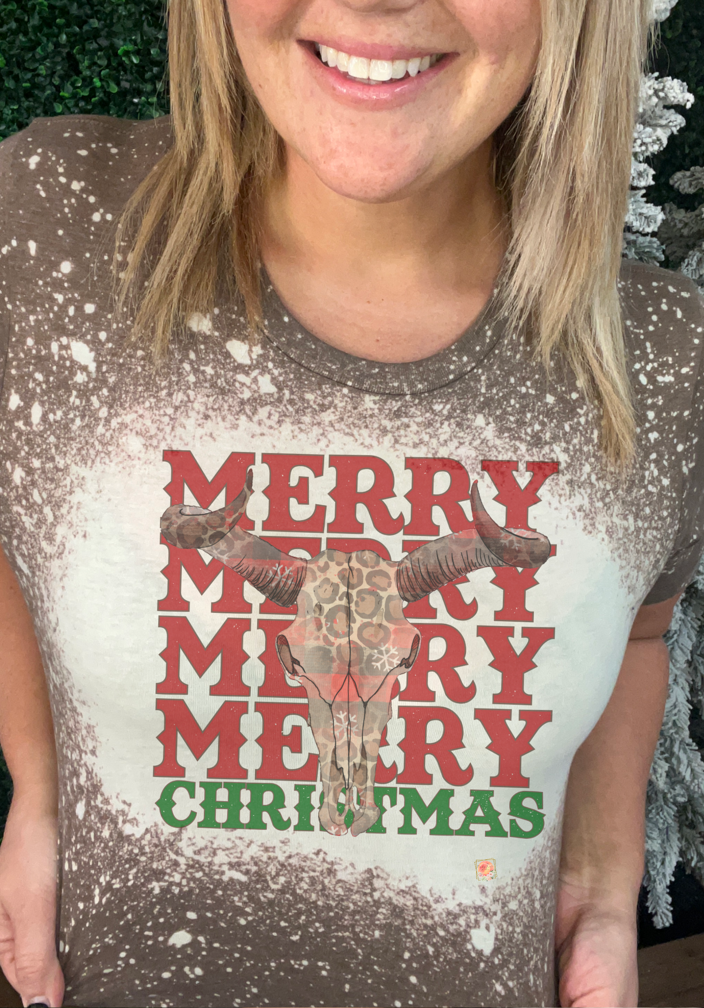 Western stacked merry Christmas