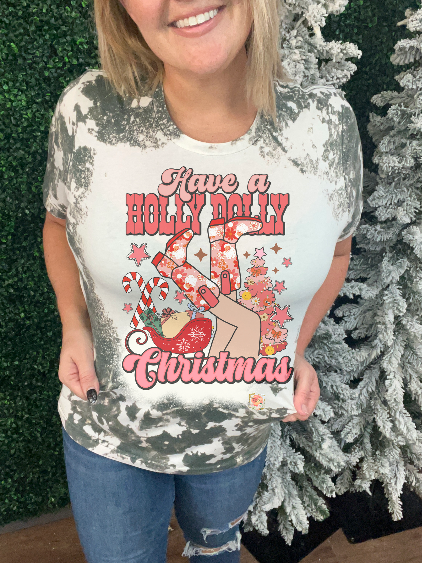 Have a holly Dolly Christmas cowgirl