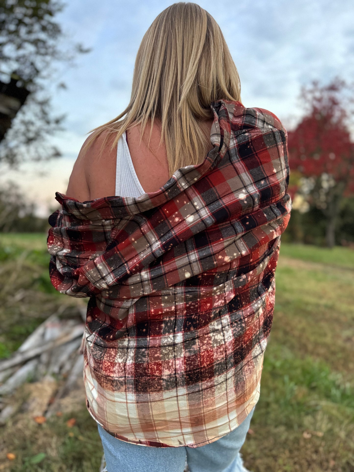 Bleached Pumpkin flannel