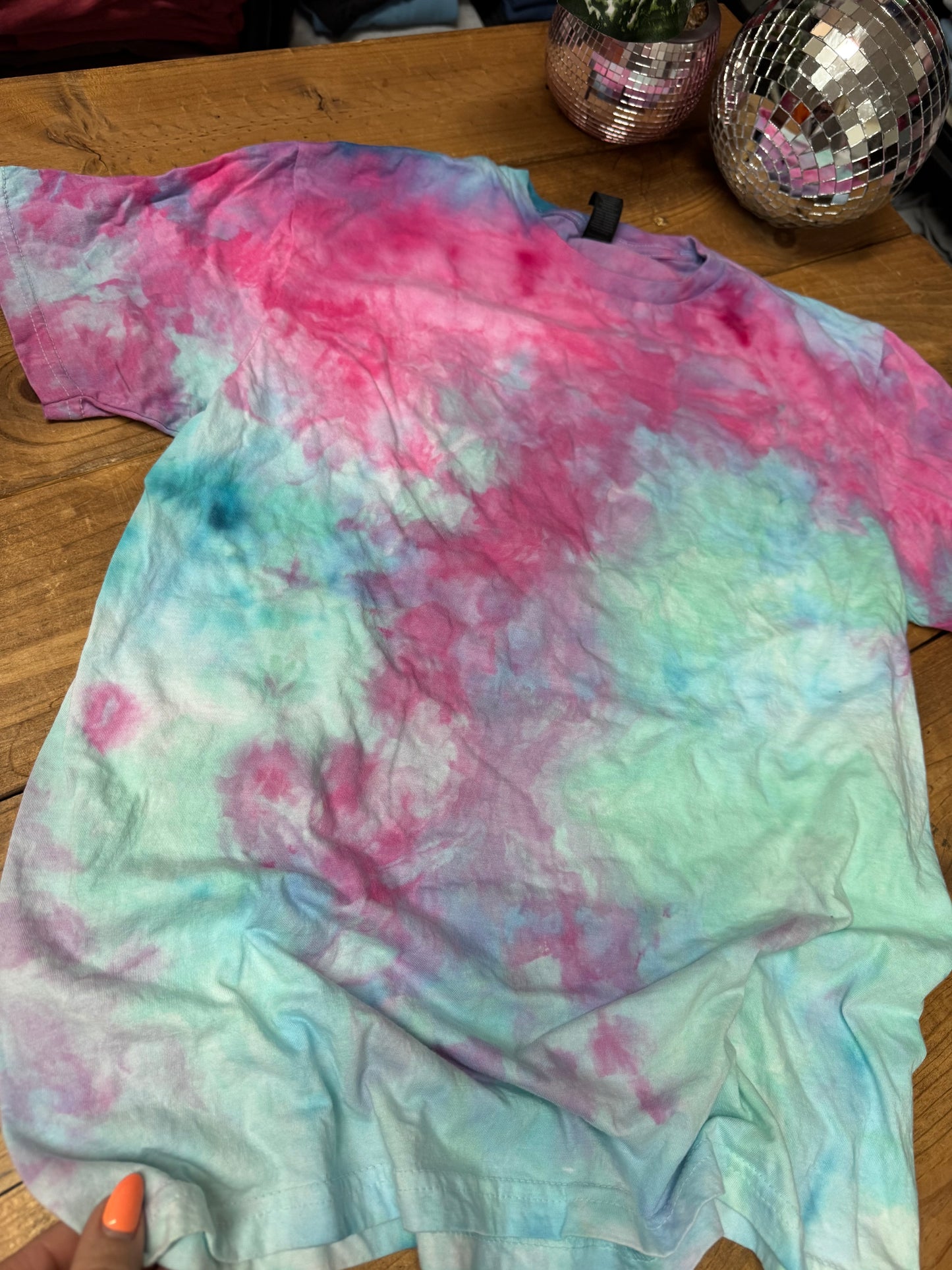 Size medium blue/pink/purple dyed tee