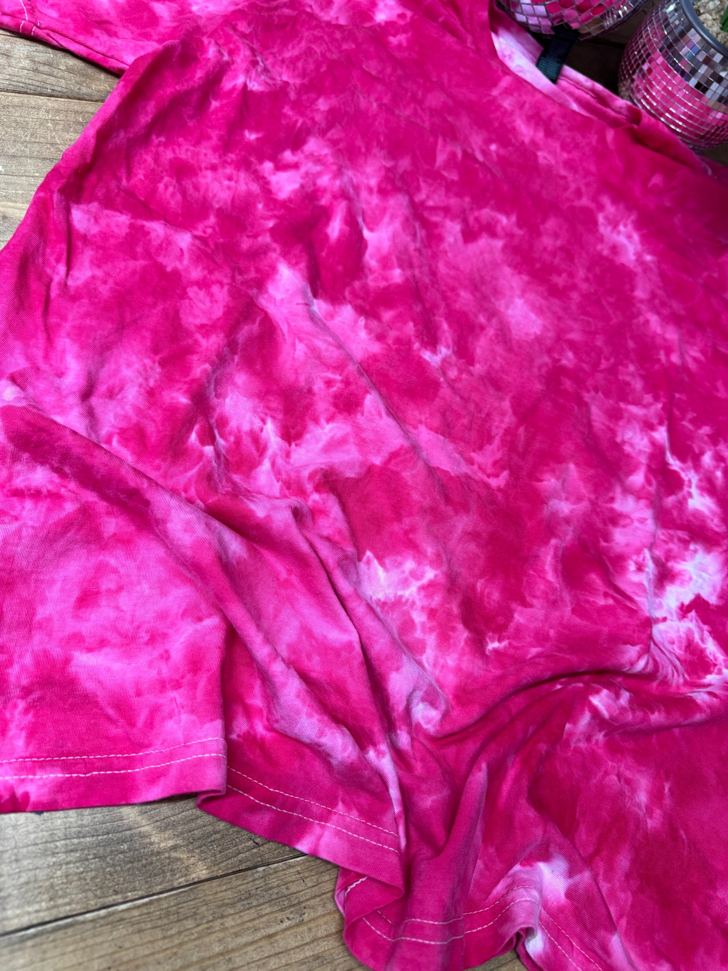 Size LARGE pink dyed tee