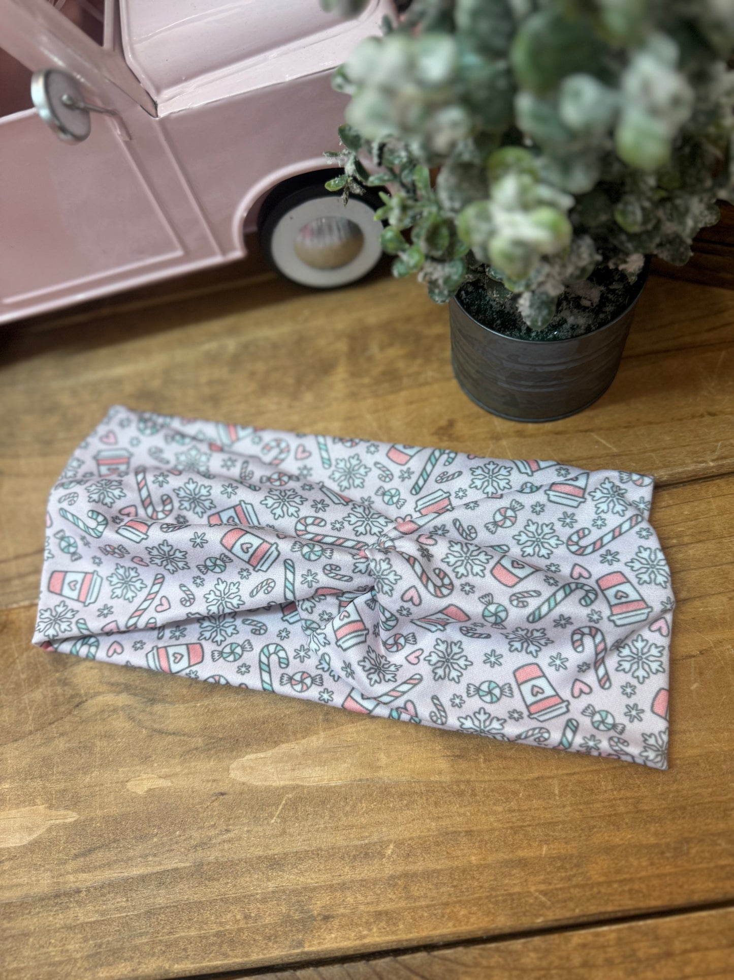 Winter Peppermint mocha headband