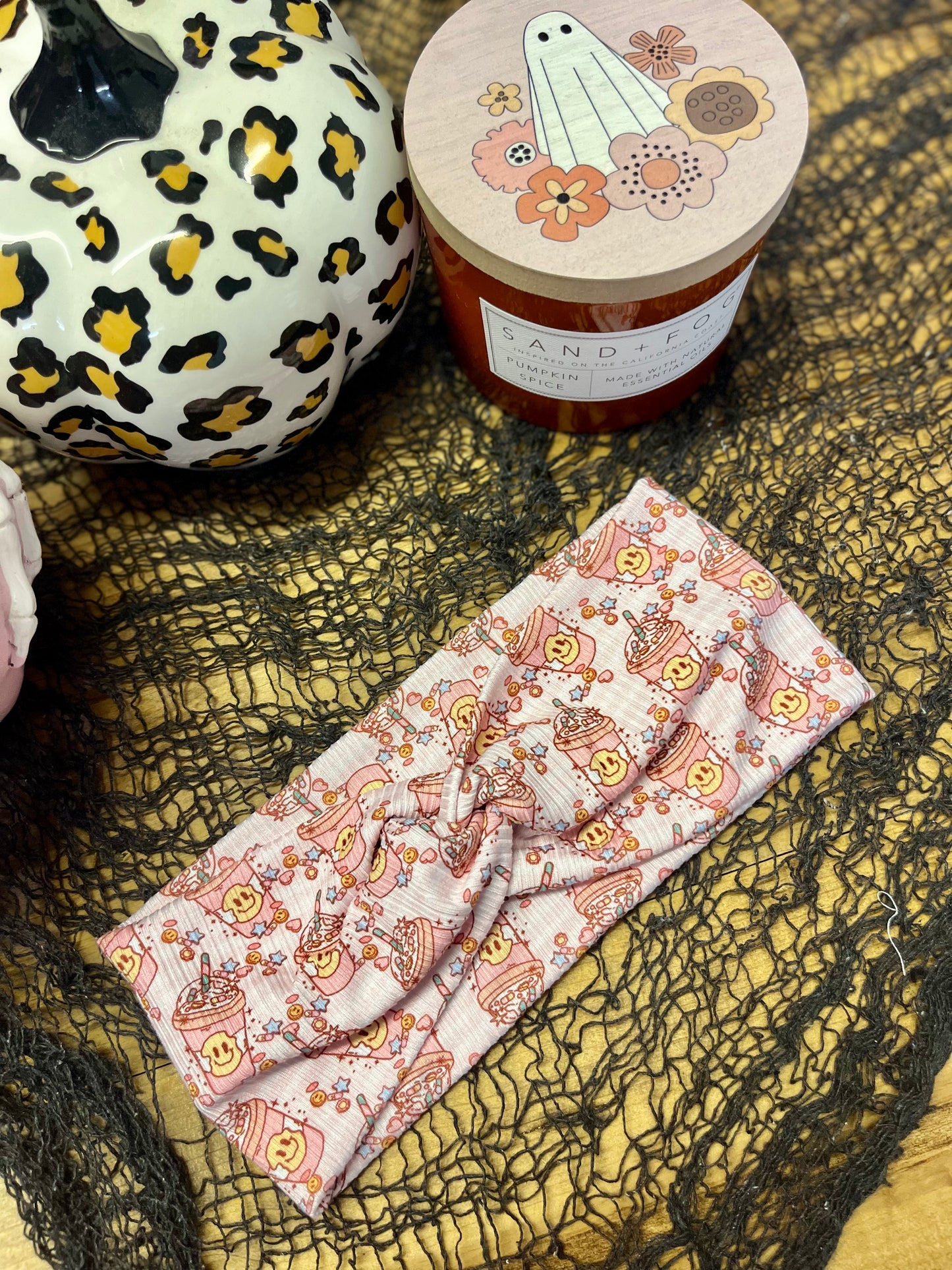 Coffee and happy pills headband