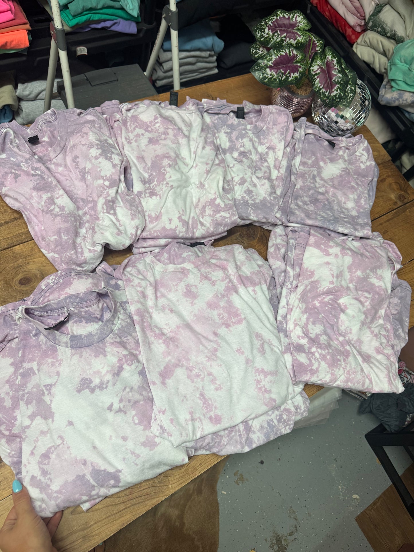$25 HAPPY ACCIDENTS frosted peach tees