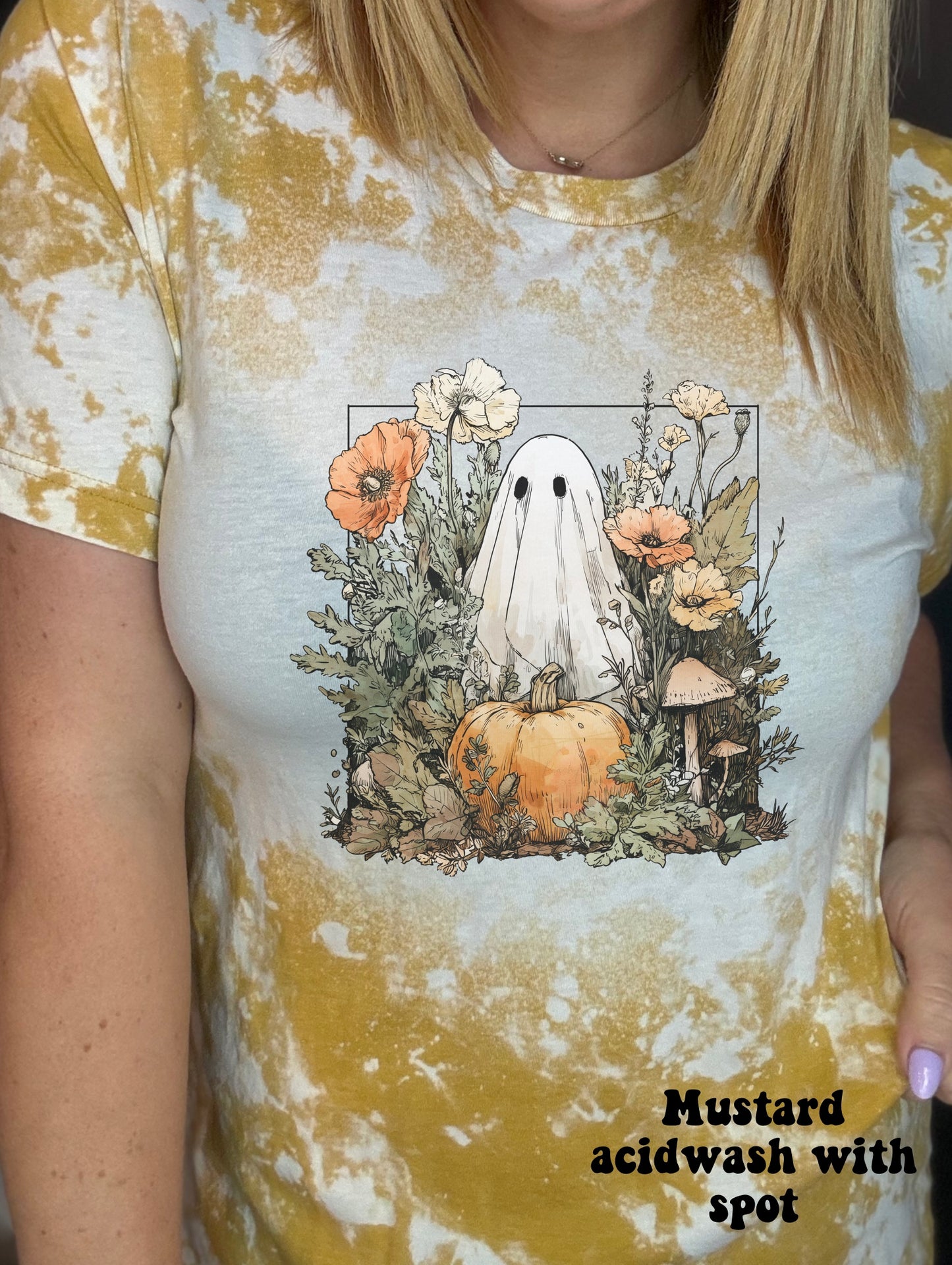 Floral pumpkin mushroom ghost