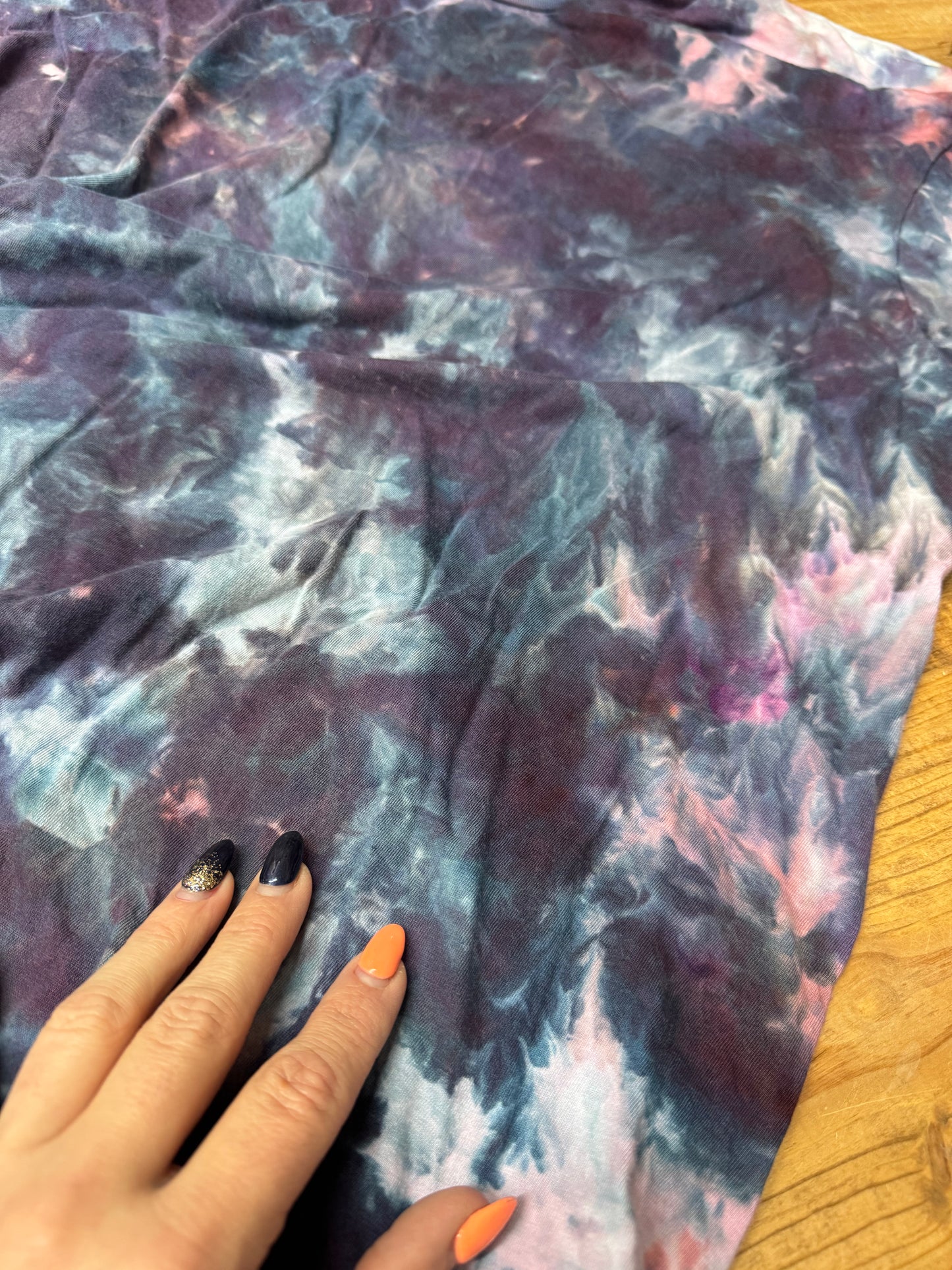 Size large “deep space” dyed tee