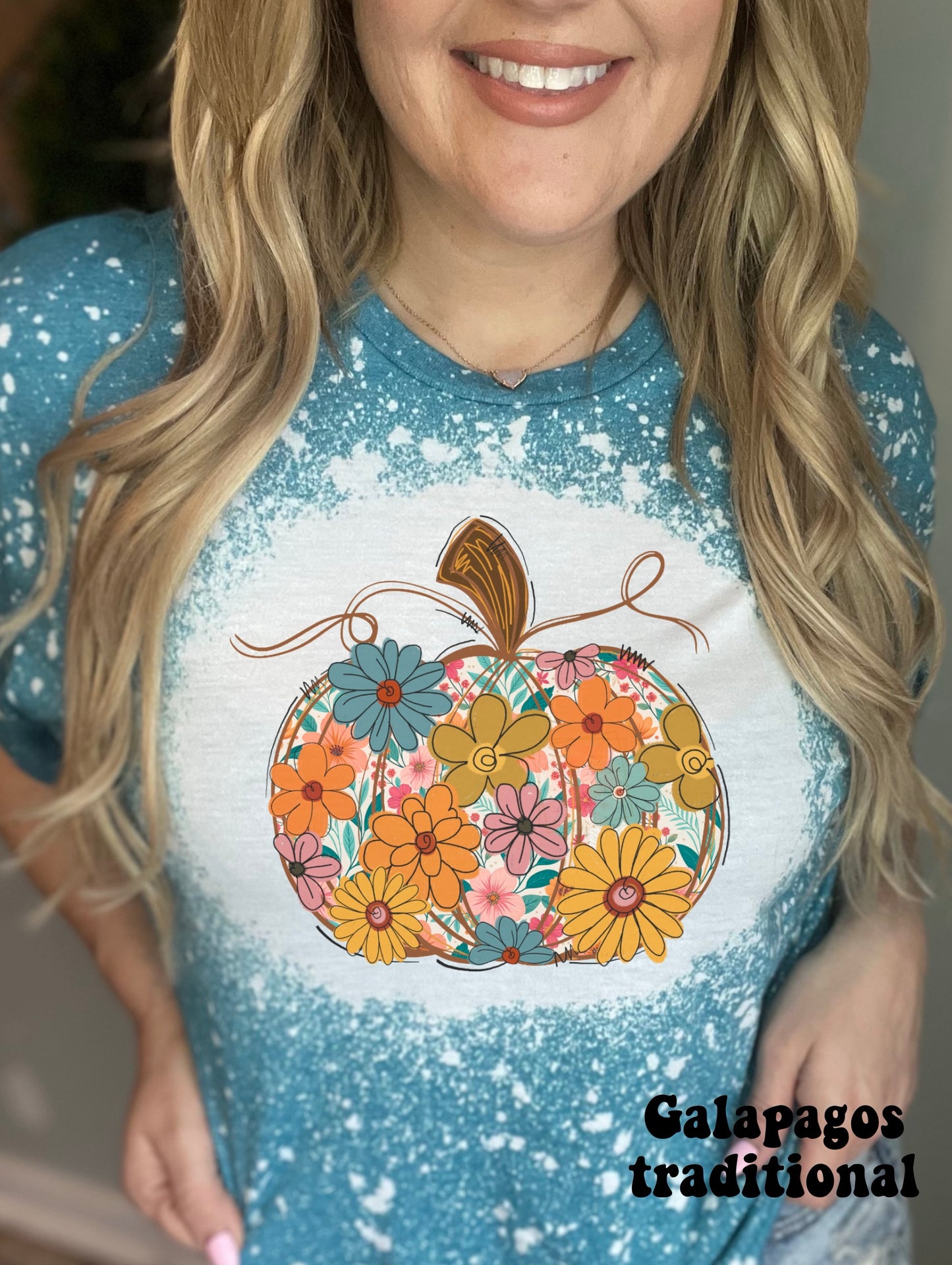 Retro floral pumpkin