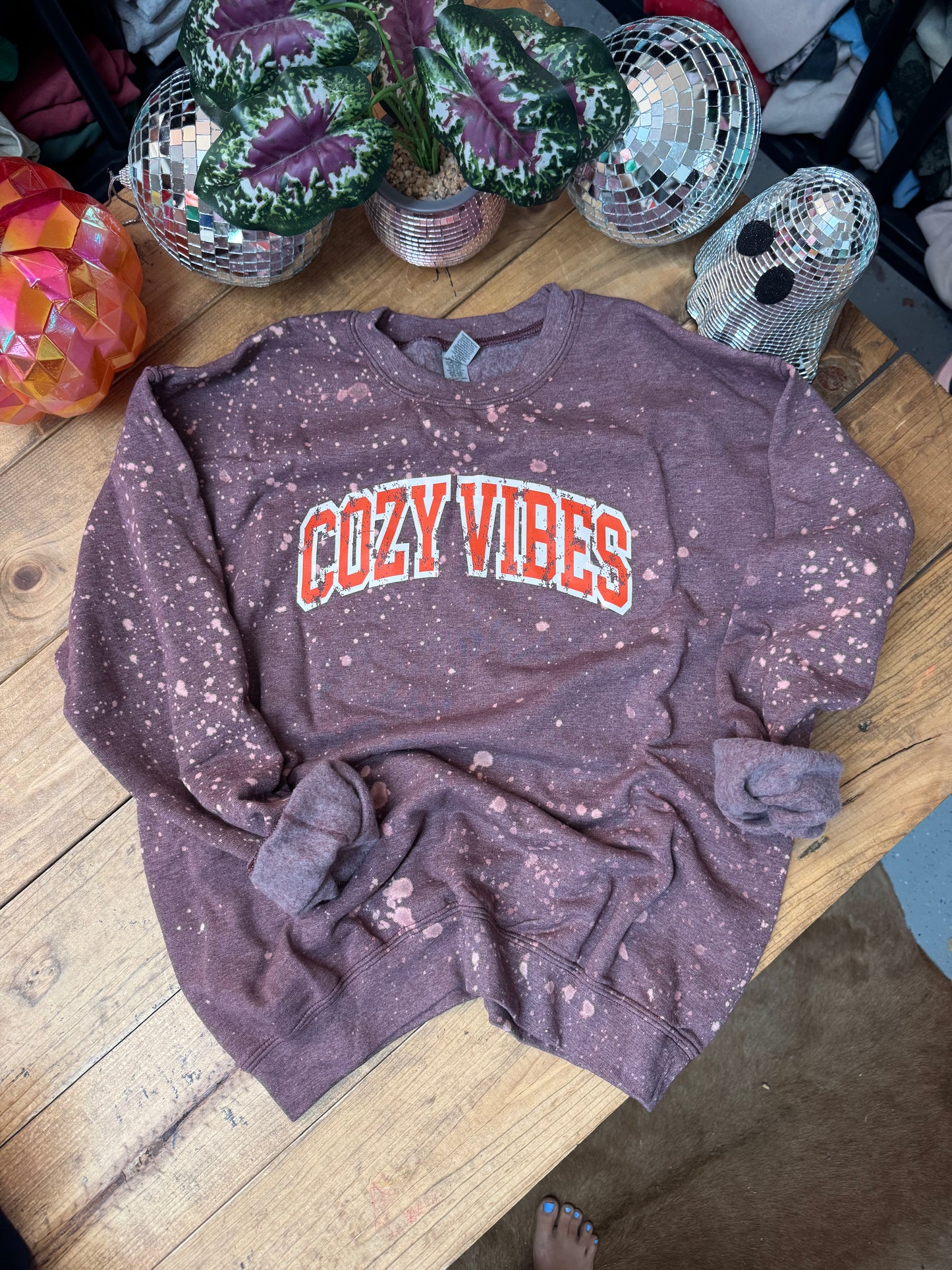 Size medium cozy vibes crewneck