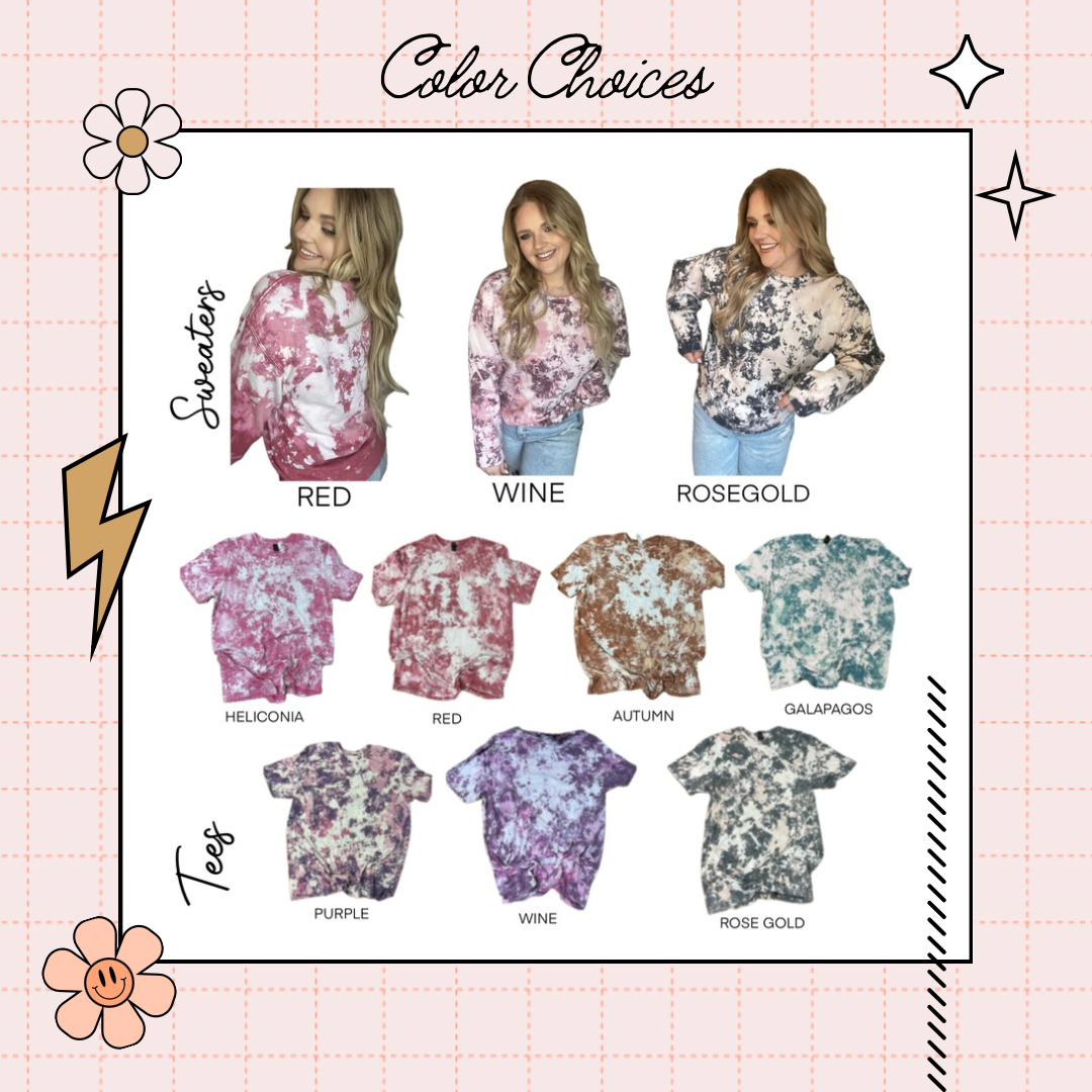 Double Vintage Acid Wash Tees & Sweaters