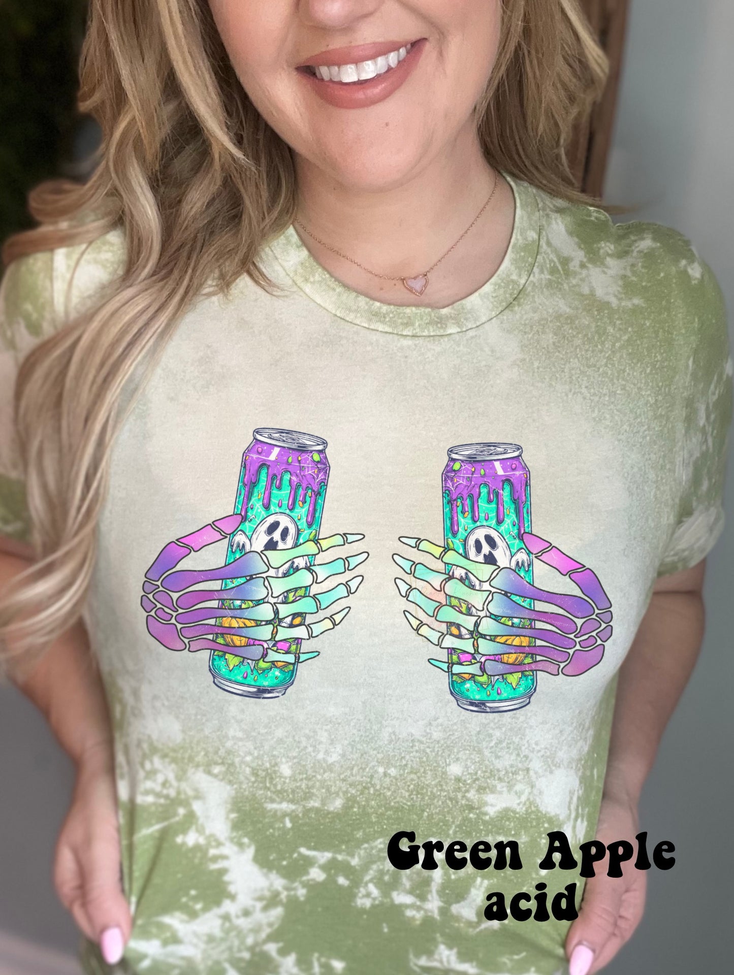 Energy drink skeleton hands