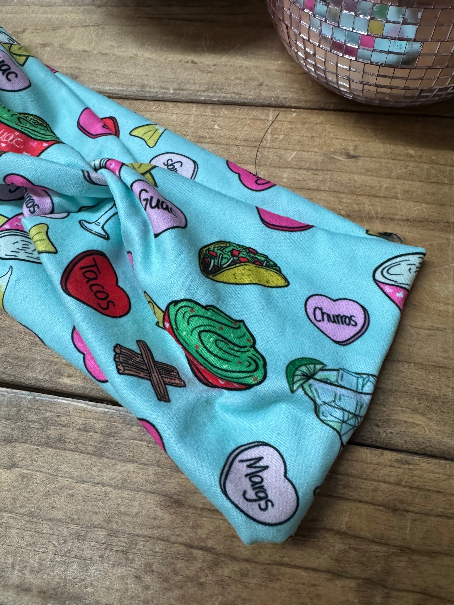 Mexican food heart headband