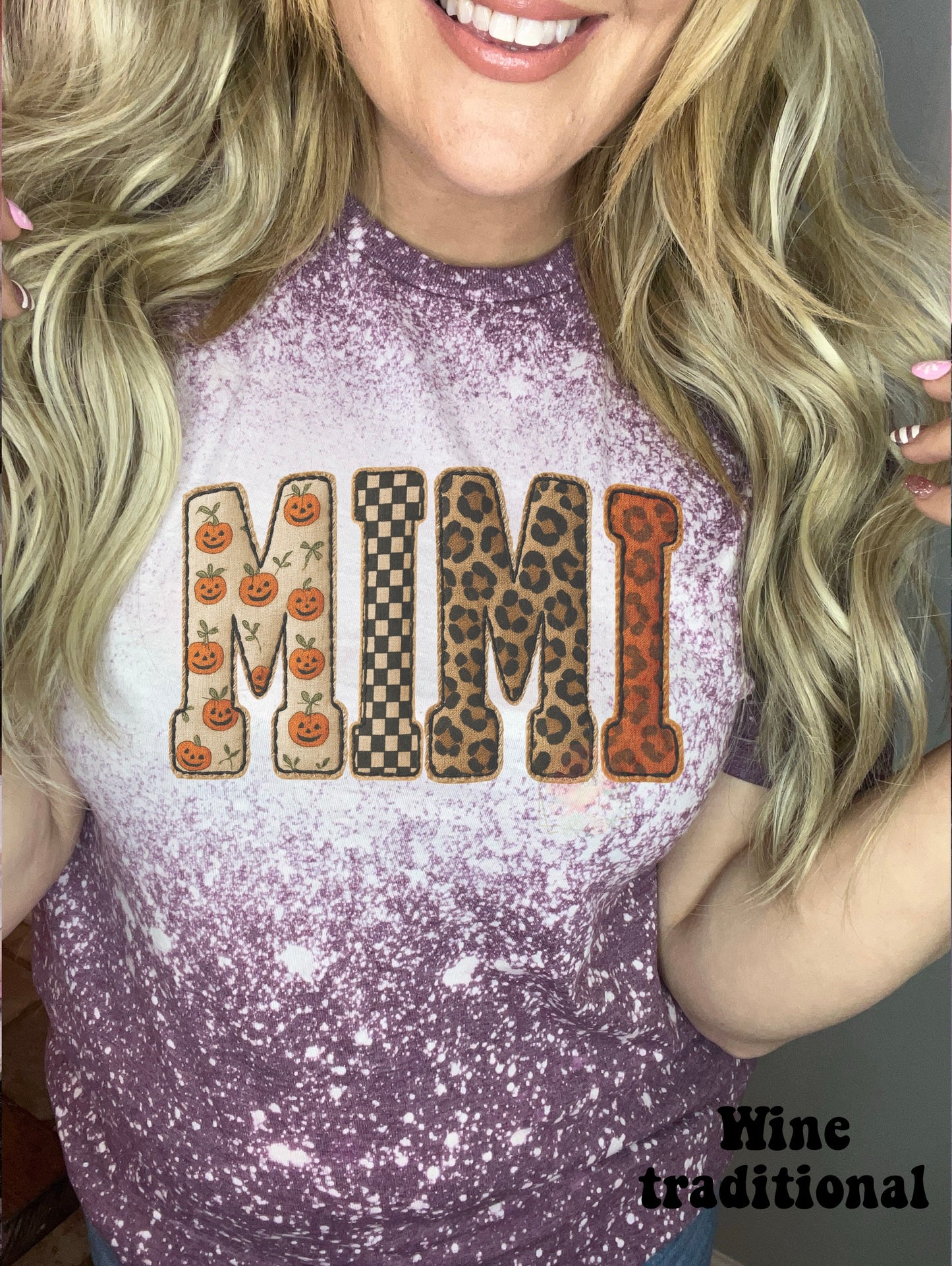 Fall faux embroidery MAMA/MIMI/NANA/GIGI