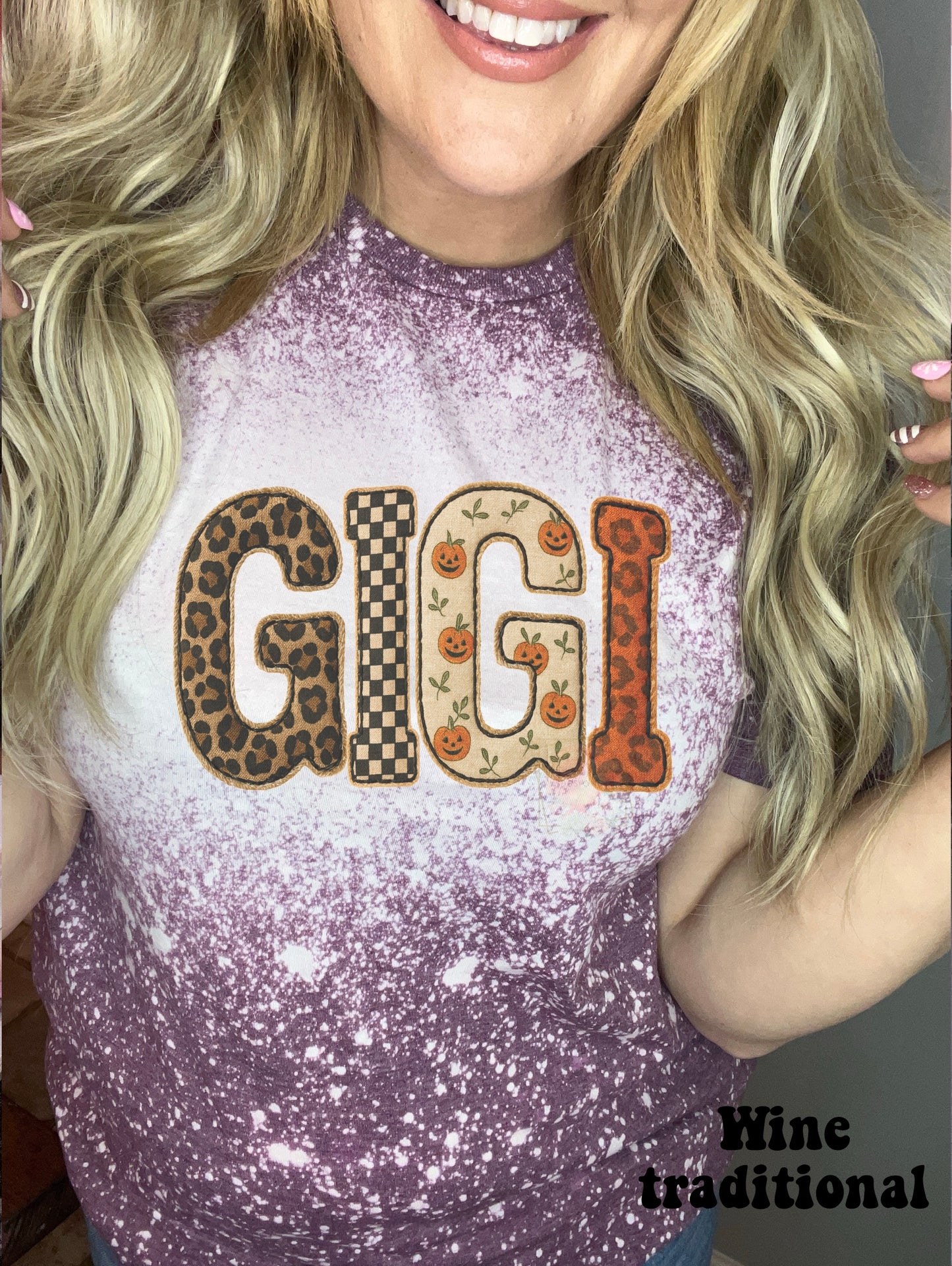 Fall faux embroidery MAMA/MIMI/NANA/GIGI