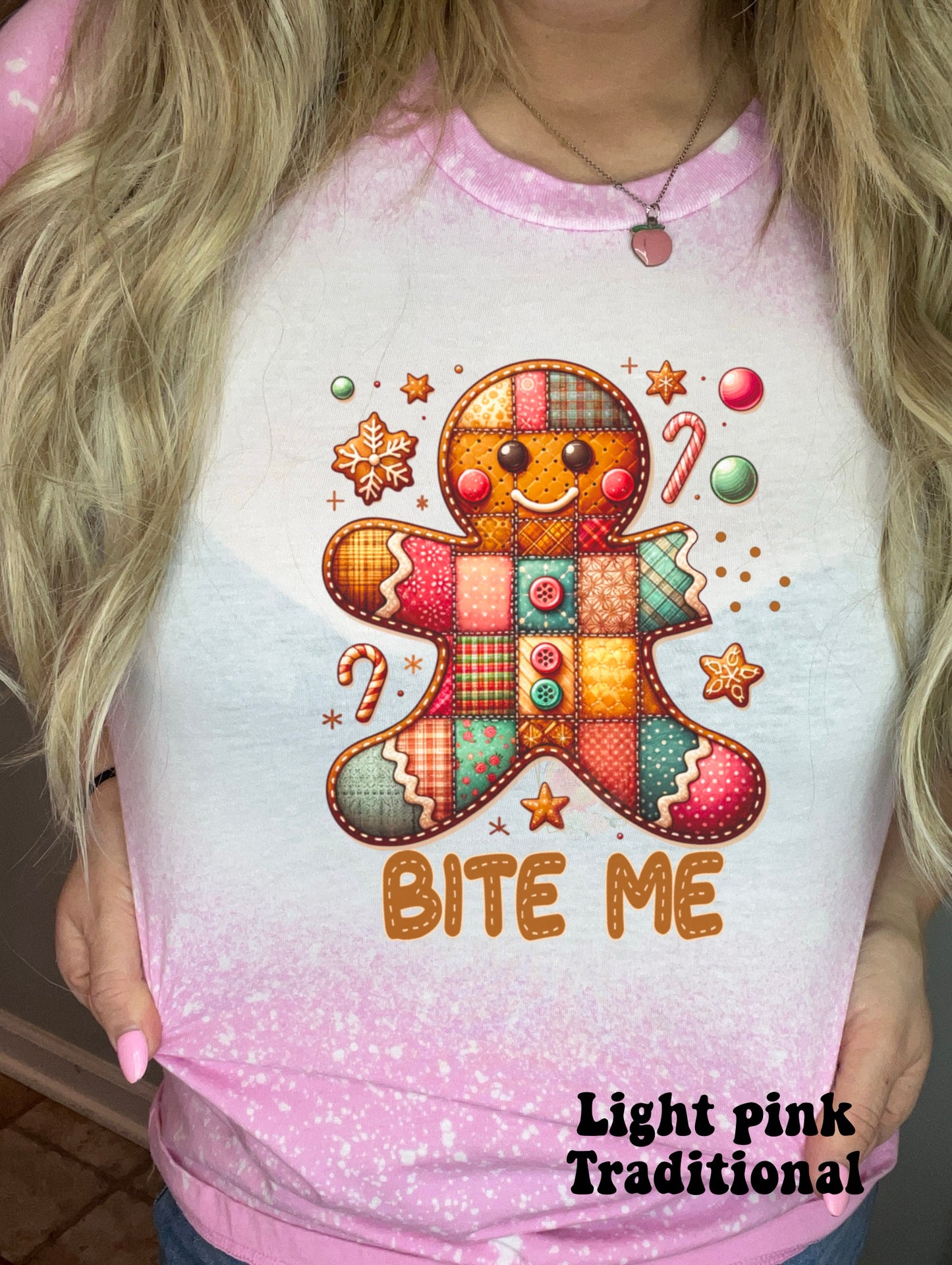Bite me patchwork gingerbread man
