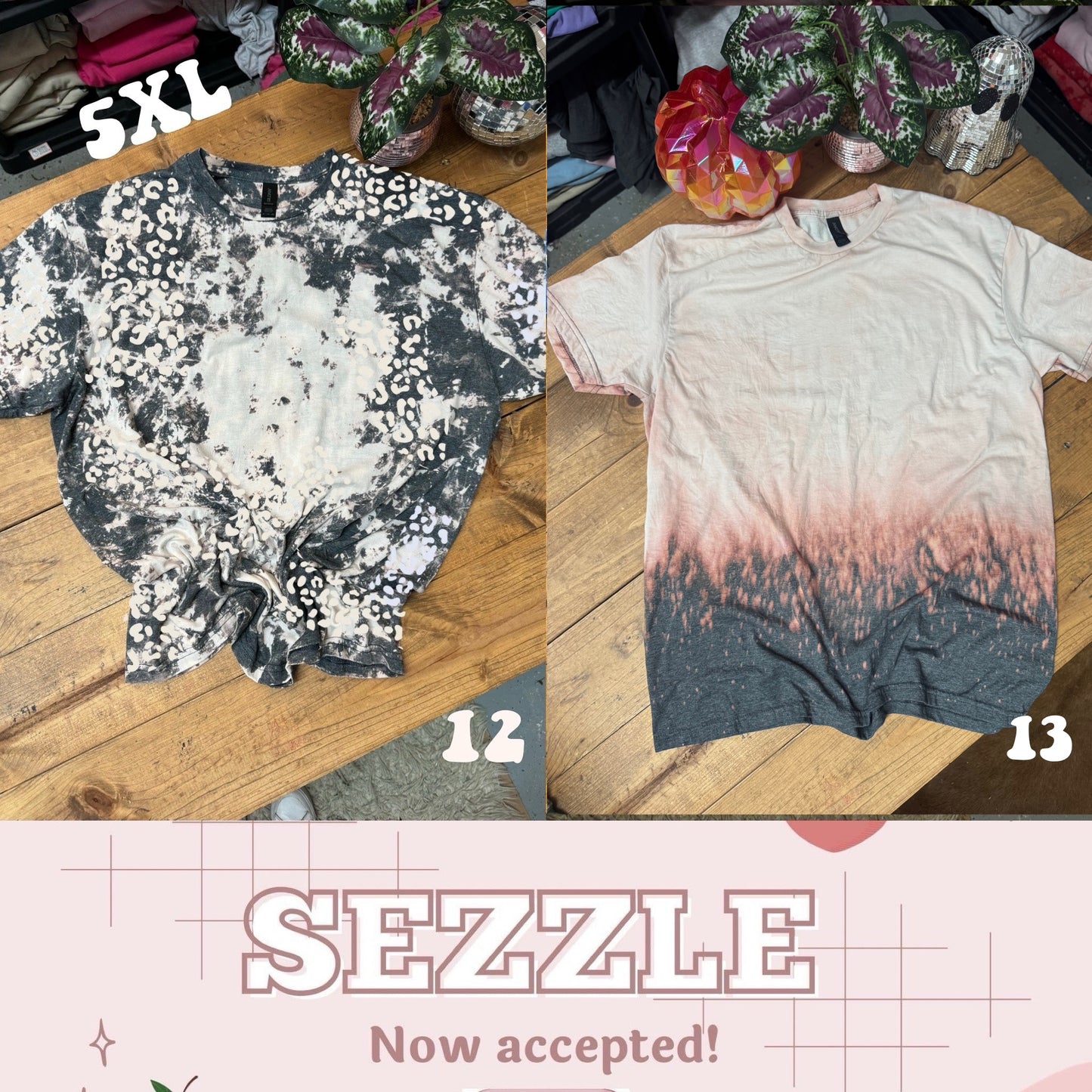 SIZE 5XL Bleached Tees