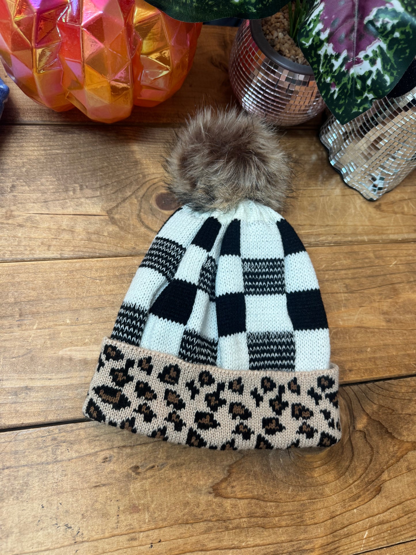 Buffalo check beanie