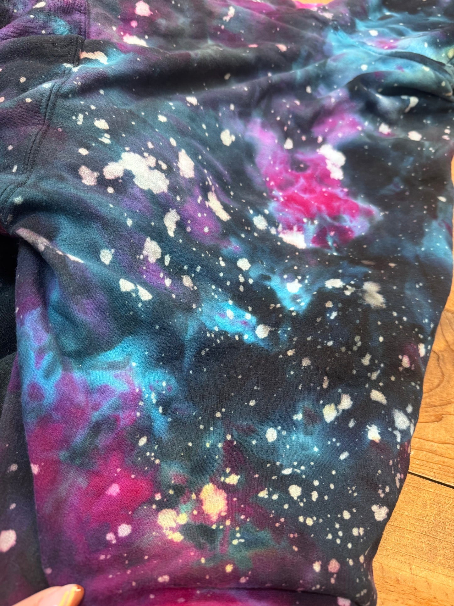 Size 3XL galaxy dyes comfort colors midweight pocketless hooded sweatshirt