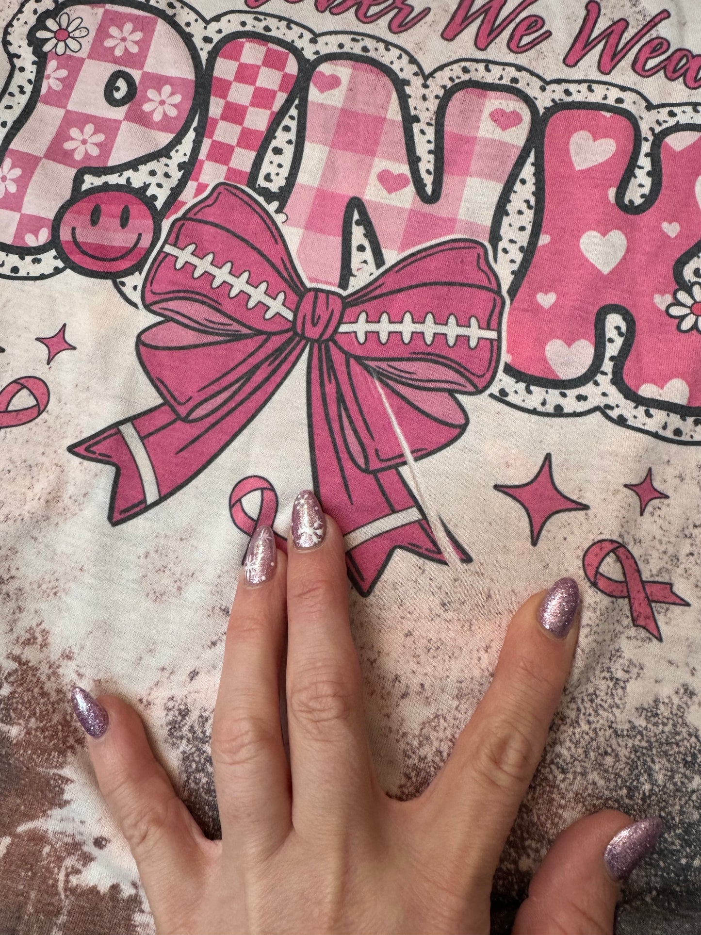 Size 4XL in October we wear pink