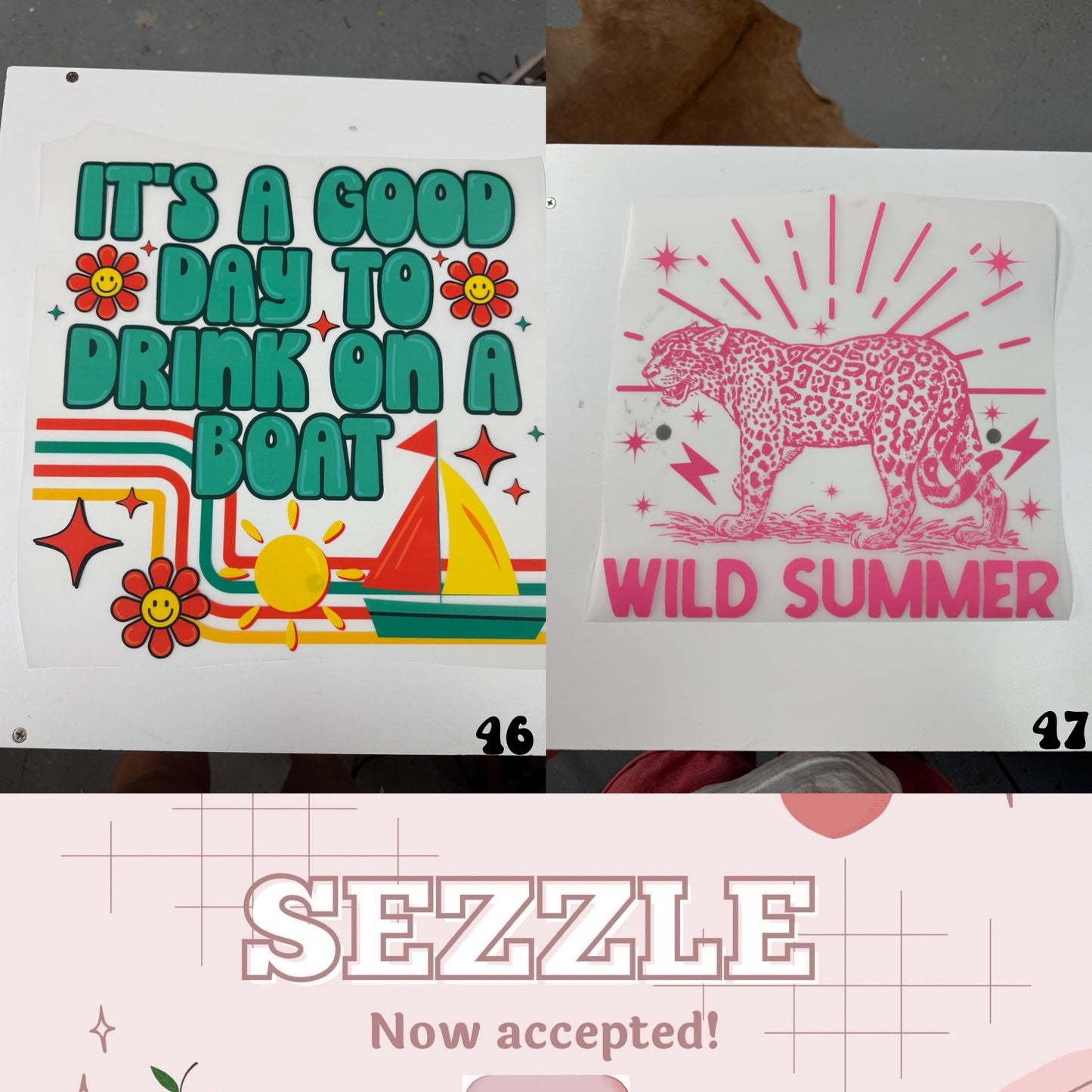 Summer/outdoors transfers (for comfort colors, dark acidwash & 2 tone acids)