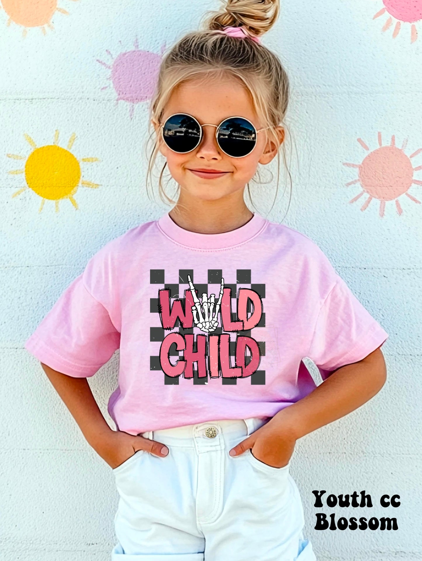 Checkered rockin skelly WILD CHILD