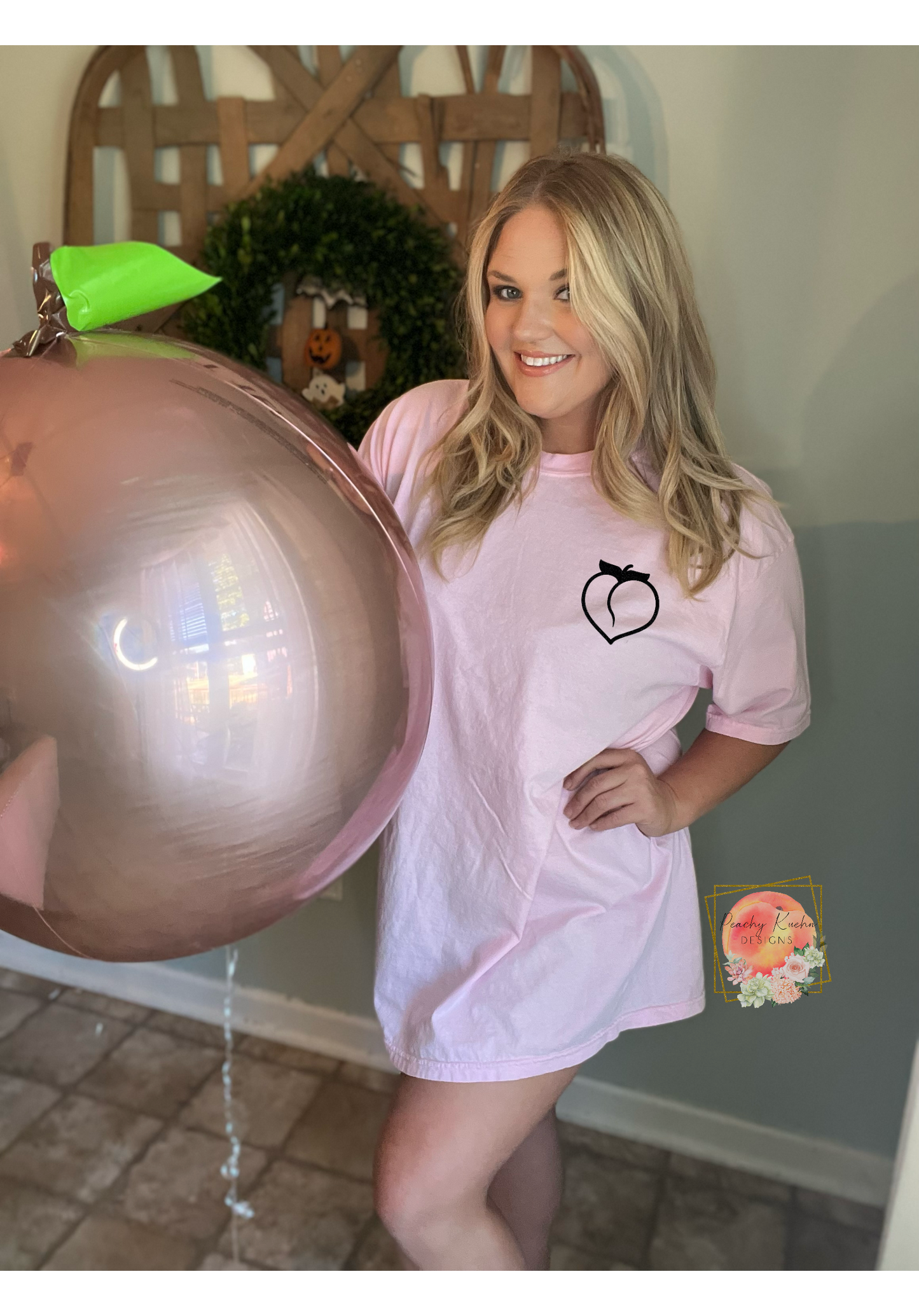 Feelin peachy pink boxy tee