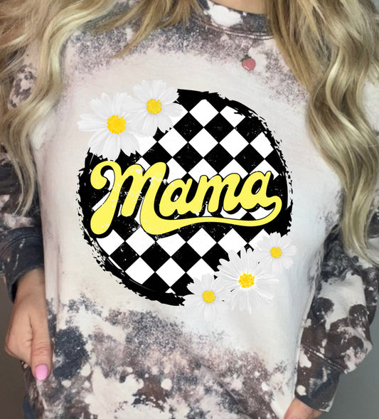 Checker and daisy MAMA circle CV