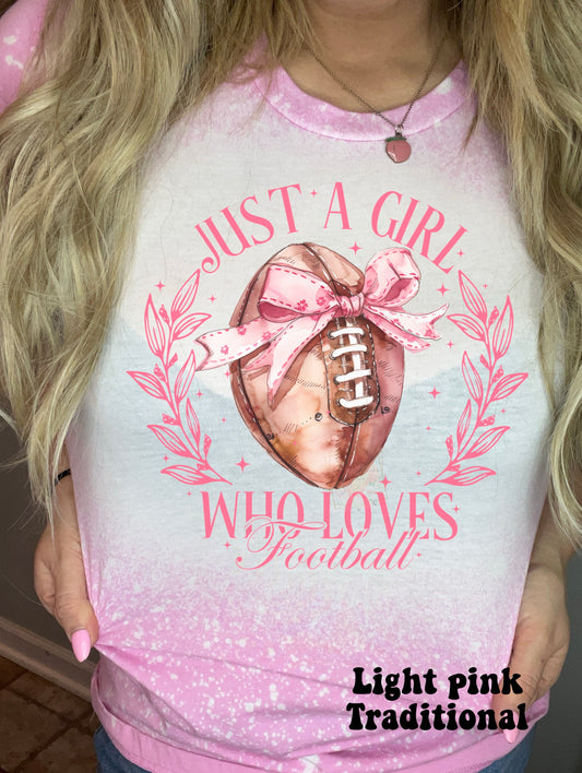 Just a girl who loves football pink