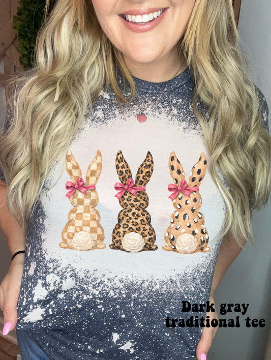 Brushstroke Leopard And Checker Bunnies