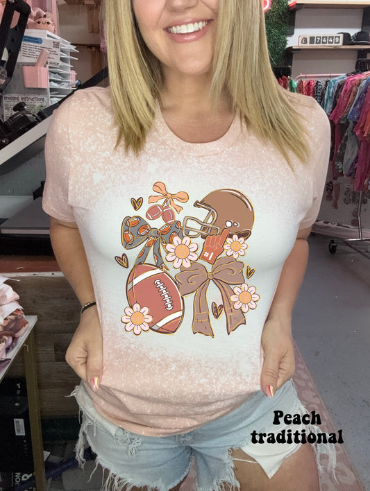 Neutral football bow collage
