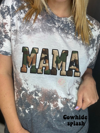 Faux embroidered Camo MAMA