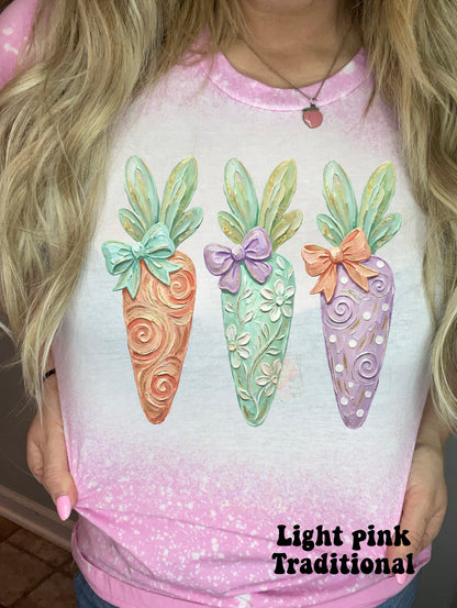 Brushstroke swirled carrots