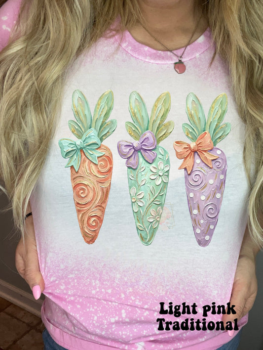 Brushstroke swirled carrots
