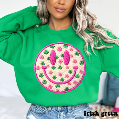 Faux Chenille Cream Lucky smile