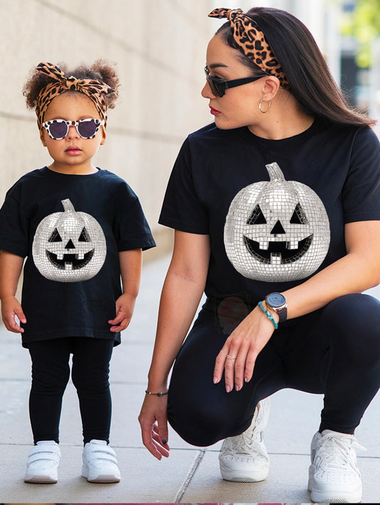 Silver disco jack-o-lantern