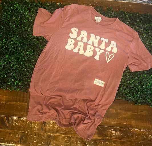 SIZE MEDIUM and LARGE Santa baby tee