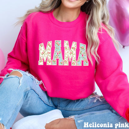 Faux Embroidered Spring Floral MAMA