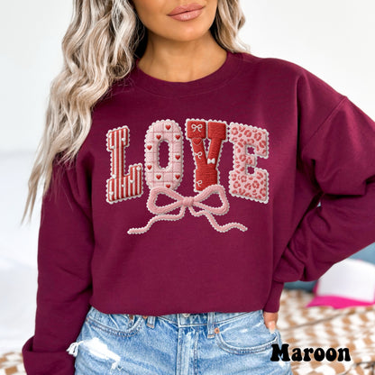 Faux Embroidered LOVE