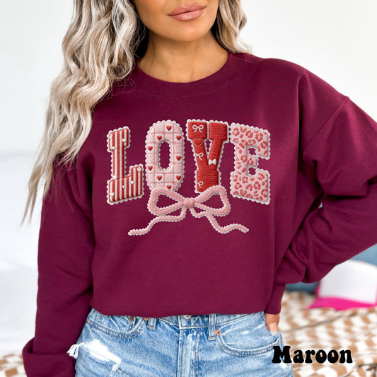 Faux Embroidered LOVE