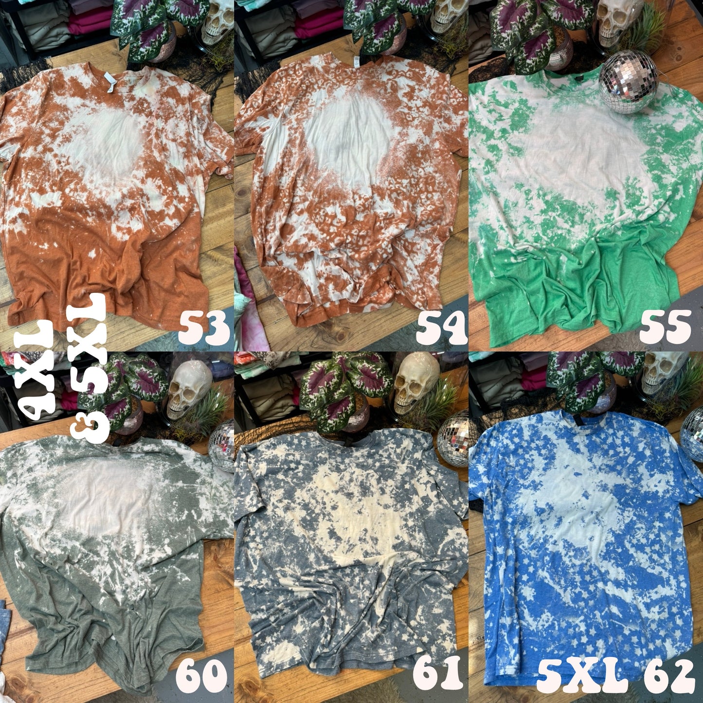 $22 discontinued bleached tees! Small-5XL