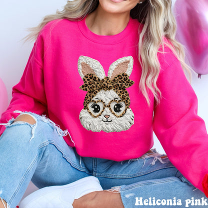 Faux Embroidered Bunny