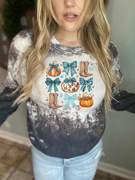 Coquette turquoise fall collage