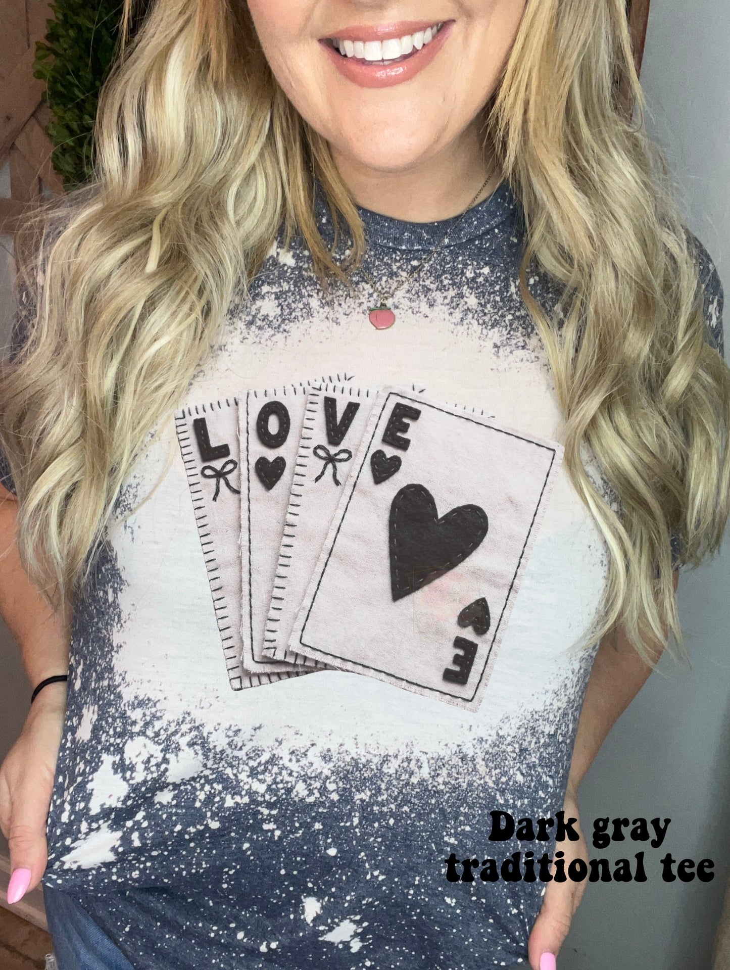 Faux Felt Love Card - black